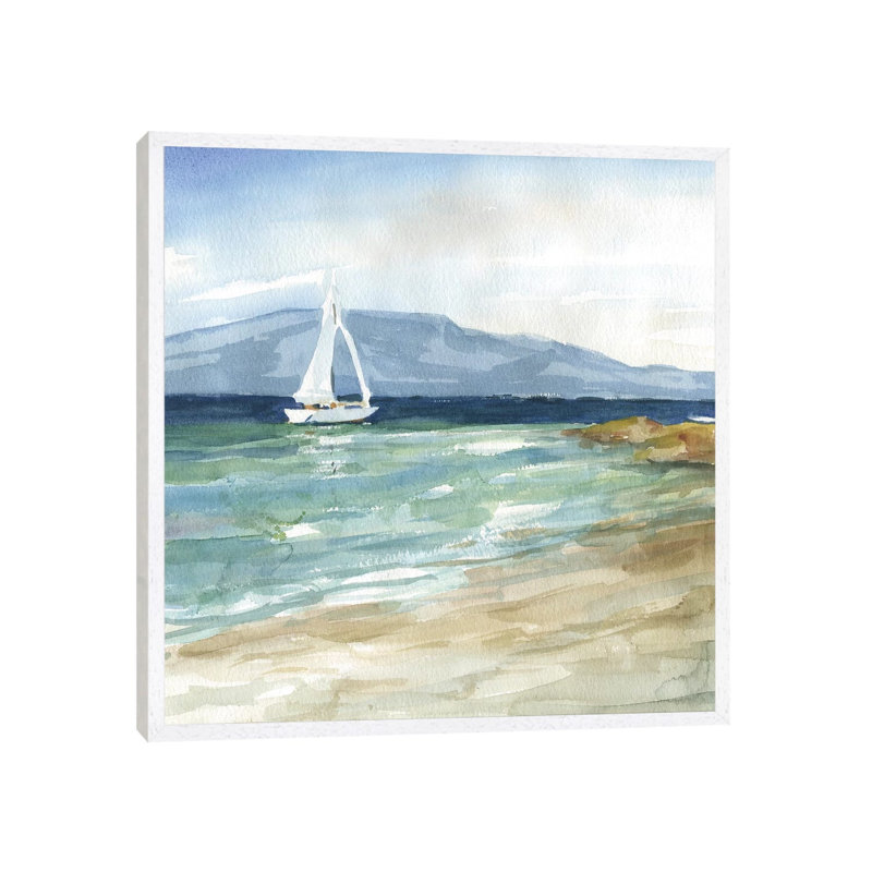 Come Sail Away by Carol Robinson - Print on Canvas, 66.04 cm H x 66.04 cm W, White Framed