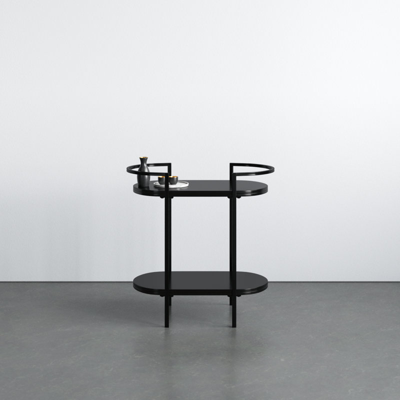 Staccato Metal Bar Cart, Black