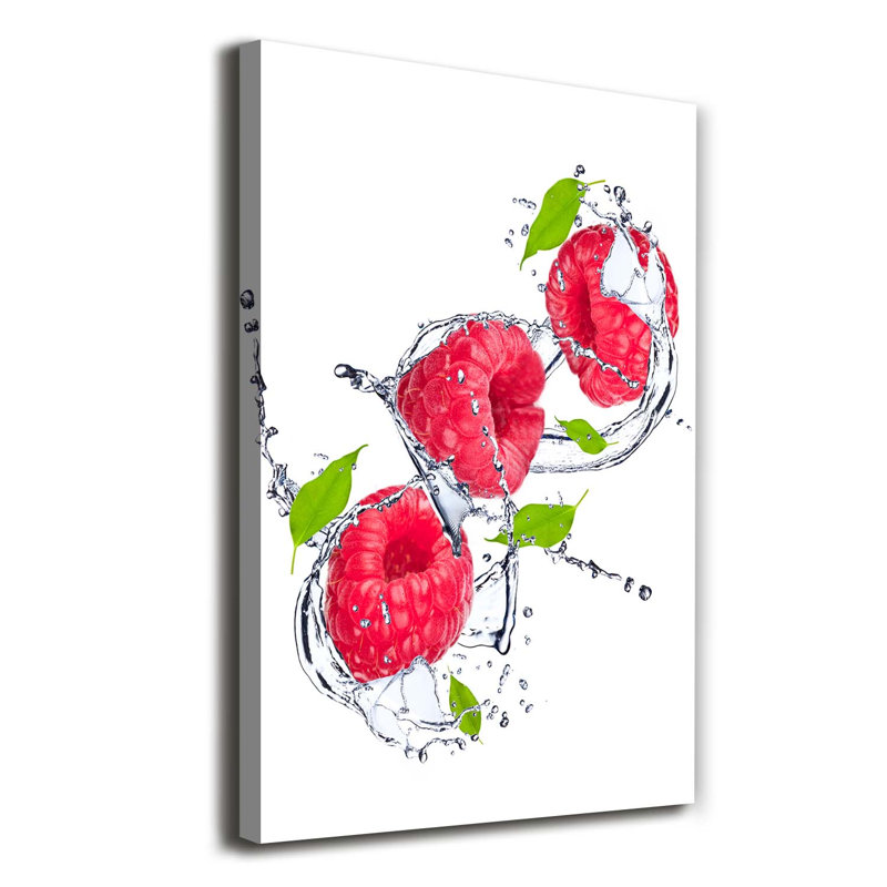 Raspberries - Wrapped Canvas Print