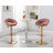 Kshaun Swivel Upholstered Adjustable Height Counter Stool with Metal Frame-676201121