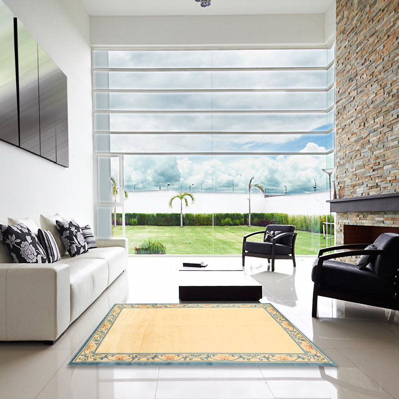 Surface beige contemporaine tapis, Carré 7 pi