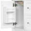 Meuble-lavabo simple autoportant de 24 po avec comptoir en céramique, tiroirs et tablettes de rangement, idéal pour les petites salles de bain-1530164