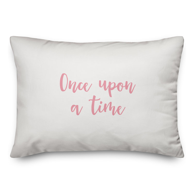  Coussin Once Once A Time, Rose / blanc