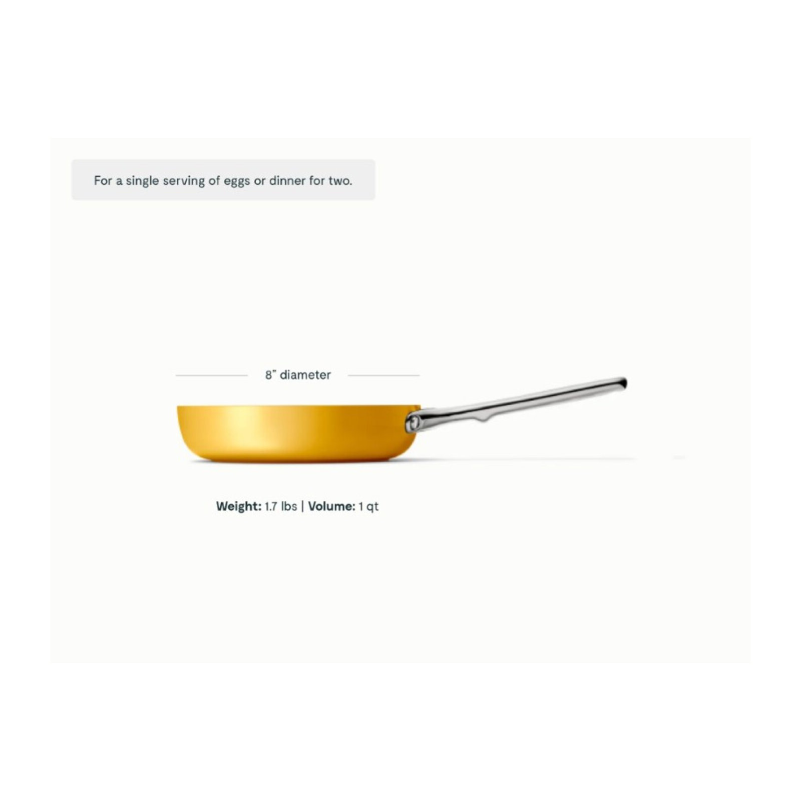 Caraway Nonstick Ceramic Fry Pan, 8", Marigold