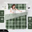 Modern Check Pattern Polycotton Duvet Cover and Pillowcase Set - Machine Washable-122914430-25698928