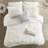 White Comforter Full - 3 Piece Elastic Embroidered Cotton, Fill, Hidden Bartacking To Preserve Cleanliness And Texture, 2 Shams Embroidery Keep Fabric Clean Fluffy,-119106353