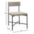 20'' H Leather Upholstered Metal Armchair-455313017