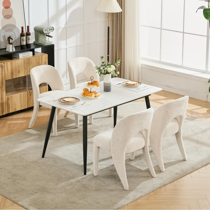 Chaises de salle à manger, Crème, crème