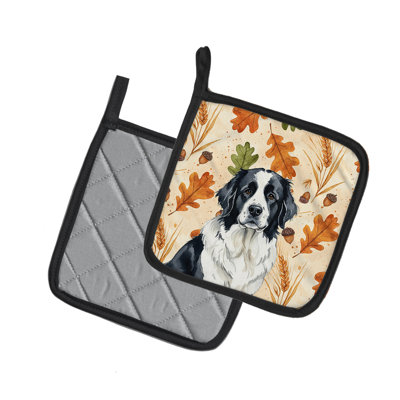 Landseer Newfoundland Heirloom Fall Pair of Pot Holders