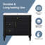 Meuble-lavabo 36 po avec lavabo, noir-1649276605