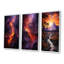 Volcano Volcanic Glow - ensemble de 4 impressions sur toile volcanique-865691134-865691130
