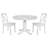 Orisfur 5-Piece Solid Wood Dining Table Set with 4 Chairs for Kitchen & Dining Room-118319492-118319490