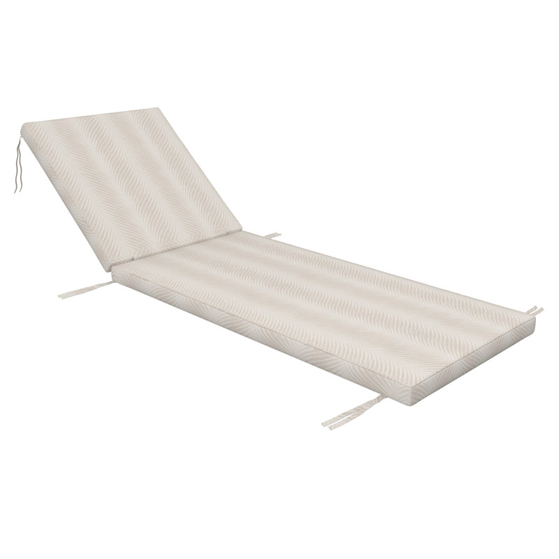 Outdoor Chaise Cushion With Sunbrella Fabric, 26" W x 80" D, Sunbrella® Clock Out Cloud