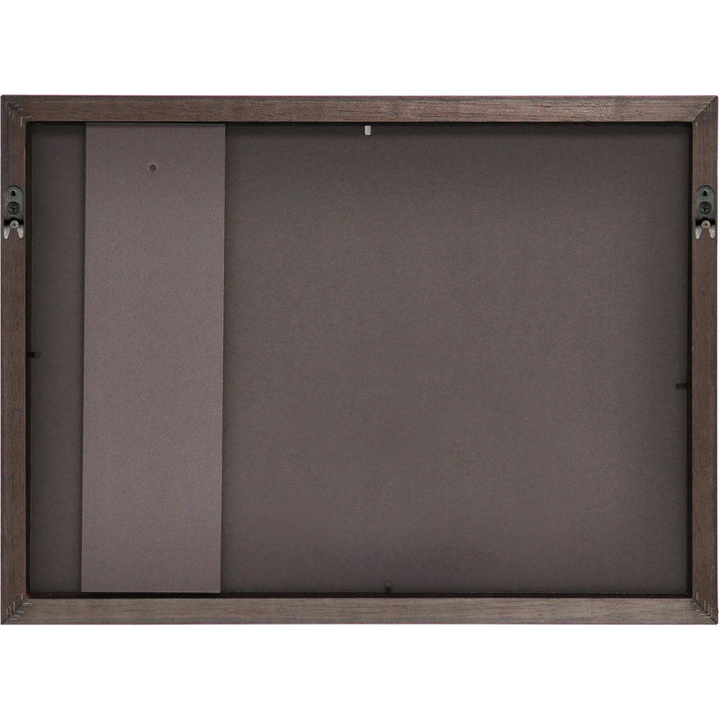 Mapleville Brown Wood Matte Picture Frame with Mat