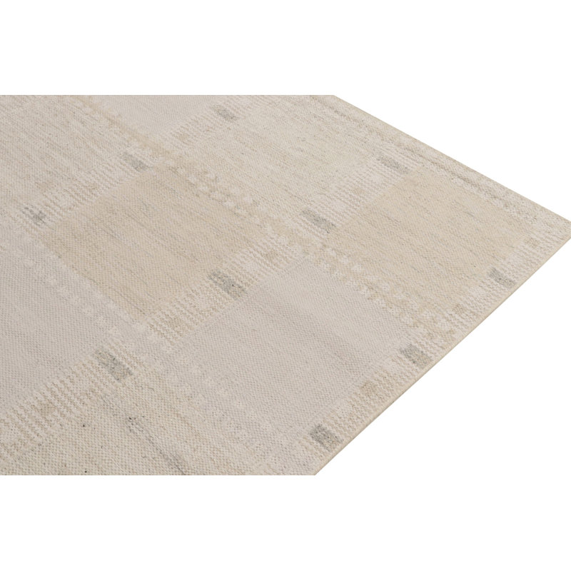 Scandinavian Wool Geometric Area Rug, Rectangle 5' x 7'