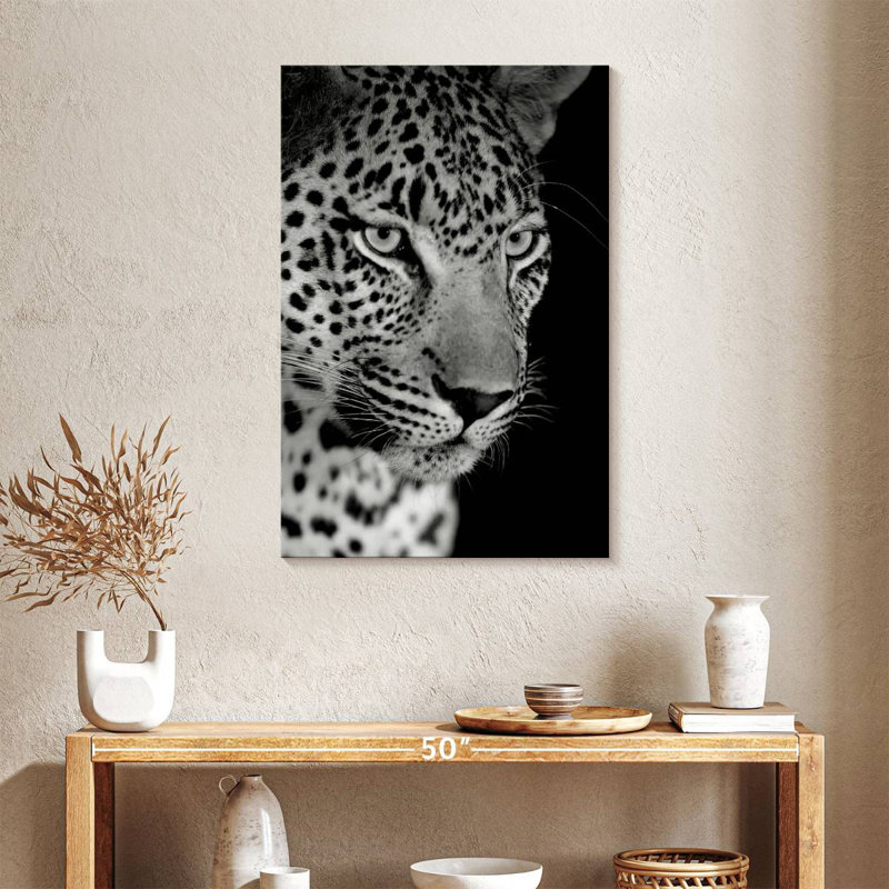 Brampt Leopard Monochrome, 36" H x 24" W