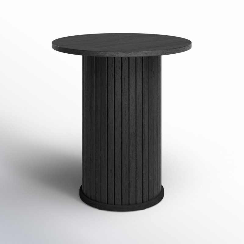 Iris End Table, Black Oak