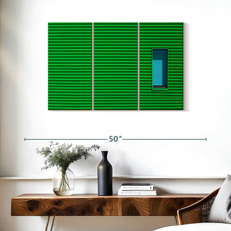 Immeuble vert vif, H 24 po x l 38 po
