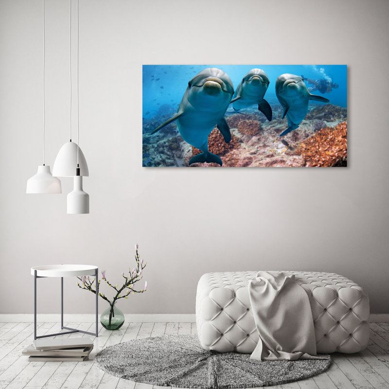 Dolphins - Wrapped Canvas Print