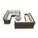 Ensemble de canapé modulaire 5 pièces avec coussins
