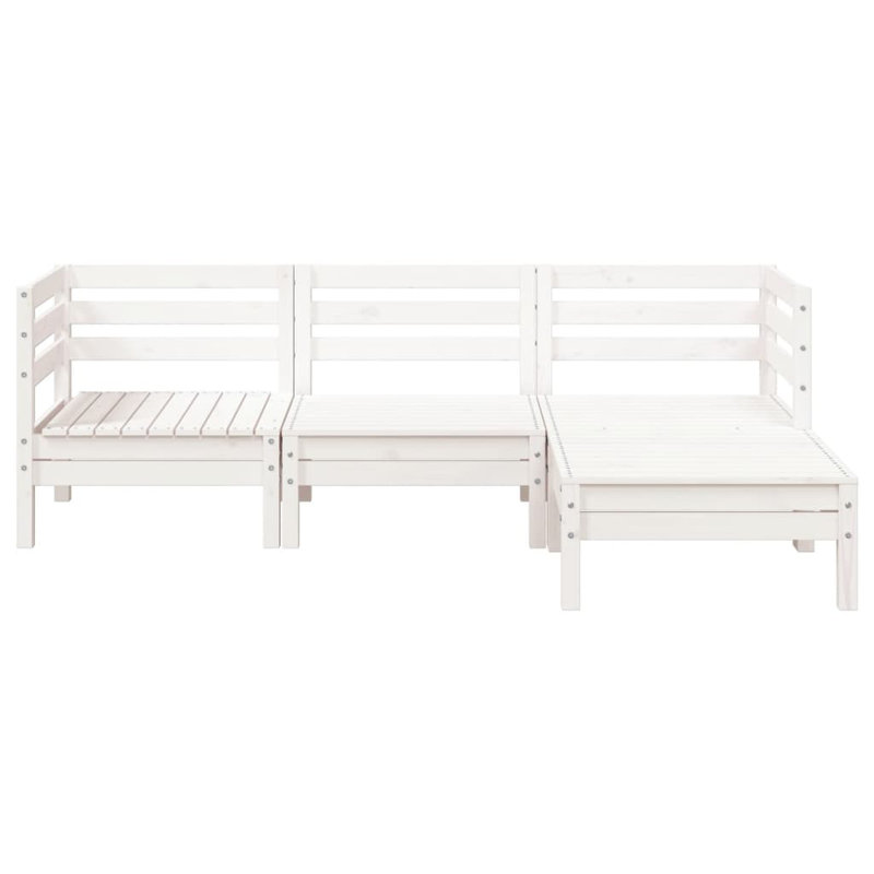 Liesl 190.5cm Wide Wood Patio Sofa, White