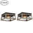 2-Light Flush Mount with Barnwood Accents-2121674589