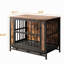 Niche pour chien 32,8 po avec portes doubles et plateau amovible de style brun rustique-648176942
