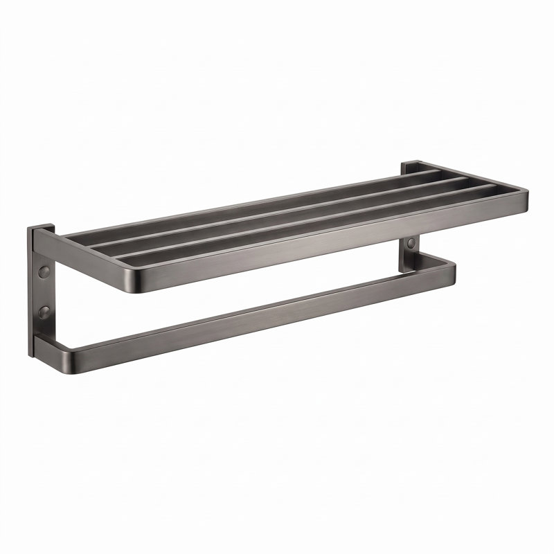 Porte-serviettes mural en acier inoxydable 5 porte-serviettes 24 po, Gris graphite