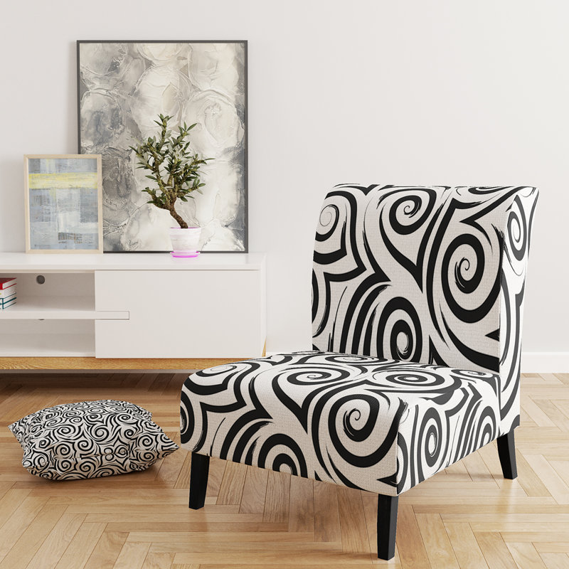 Fauteuil de chambre rembourré Black Curls