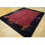 Tapis bleu marine, rouge / rouille