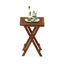 Square Folding Outdoor Bistro Table With Umbrella Hole , 51.1cm cm W 51.1cm cm D