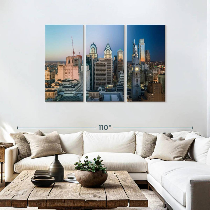 Nicci Philly Skyline, H 48 po x l 74 po