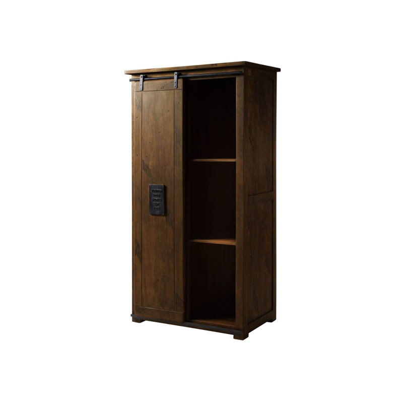 1 Door Wardrobe, Brown Lacquered
