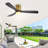 52 Inch Low Profile Ceiling Fan With Remote Control 3 Solid Wood Blades,52 Inches Suitable For Indoor And Outdoor