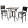 Katzer 3 Piece Bar Height Dining Set