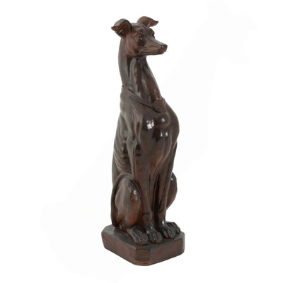Durable Weather-Resistant Greyhound Garden Statue No Assembly Required