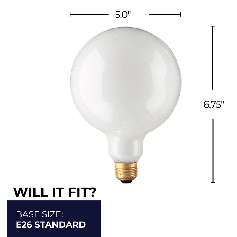 G40 incandescente, ampoule à intensité variable, (2700K) E26 / culot moyen (standard), 100 W
