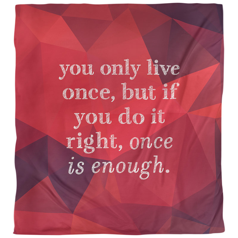 Housse de couette simple live on quote only, Housse de couette pour très grand lit, Rubis