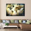 «Earthy Texture World Map», reproduction sur toile-413399775
