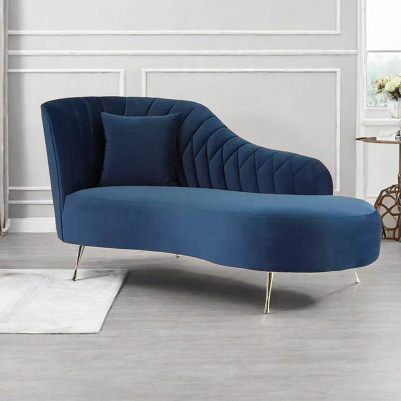 Méridiennes ergonomiques pour l'intérieur avec pieds en métal, Orienté à gauche (vu de face)