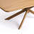Cruz Modern USA Solid Oak Dining Table 78" with Crisscross Base Bourbon Oak Finish Modern Wooden Table Seats 6 to 8 People
