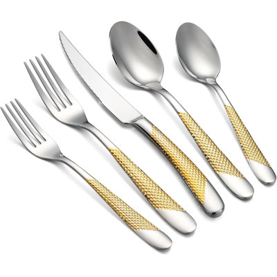 40-Piece Silverware Set Stainless Steel