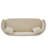Curved Boucle Sofa with Wooden Base