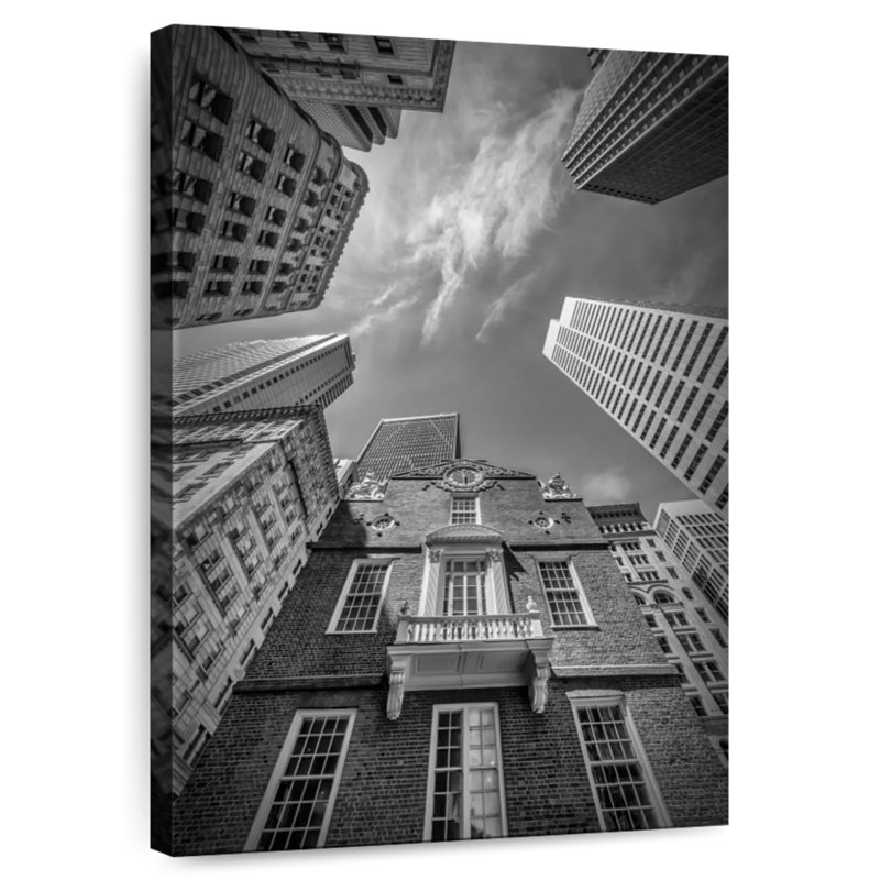 Aime Boston Old State House - monochrome, H 12 po x l 8 po