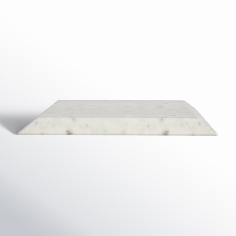 Matheson Marble Tray, 10"W x 10"D x 0.75"H, White