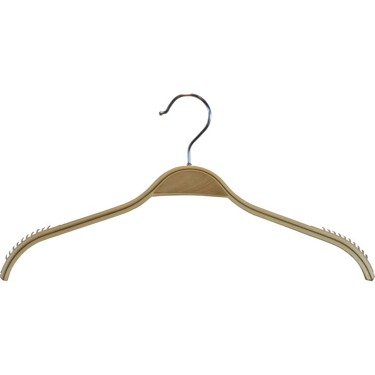 Casafield Wide Shoulder Wooden Suit Hangers, Non-slip Pant Bar