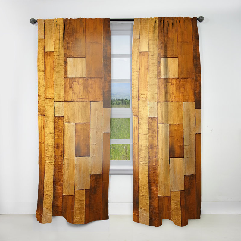 Bonaridge Bronze Brilliance Symmetry V - Rideau formes abstraites - Velours obscurcissant - 1 panneau, L 52 po x L 90 po