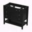 Base de meuble-lavabo sur pied 36 po avec armoire, tiroirs et tablette ouverte 36 po