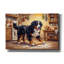  «Bernes Mountain Dog In The Kitchen» par Rich Monet, art mural sur toile, 18 po x 12 po-1456294544