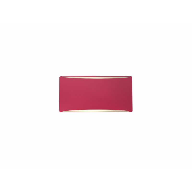 Applique murale en céramique Beda, Incandescent, H 5 po x l 10 po x P 4 po, Cerise